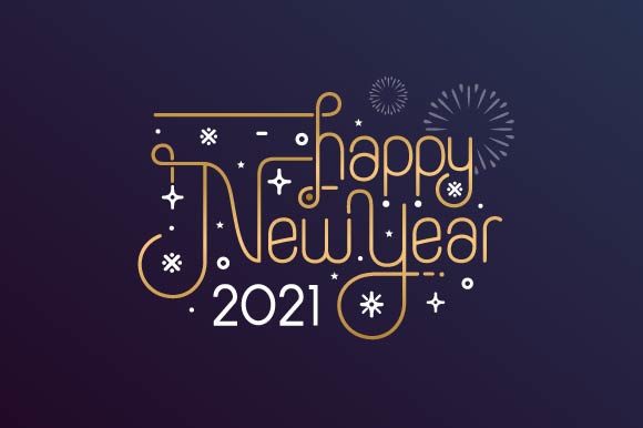 Download Happy New Year 2021 Lettering - Premium Resources
